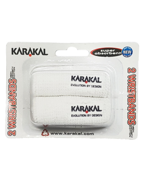Karakal Wristbands 2pk - White